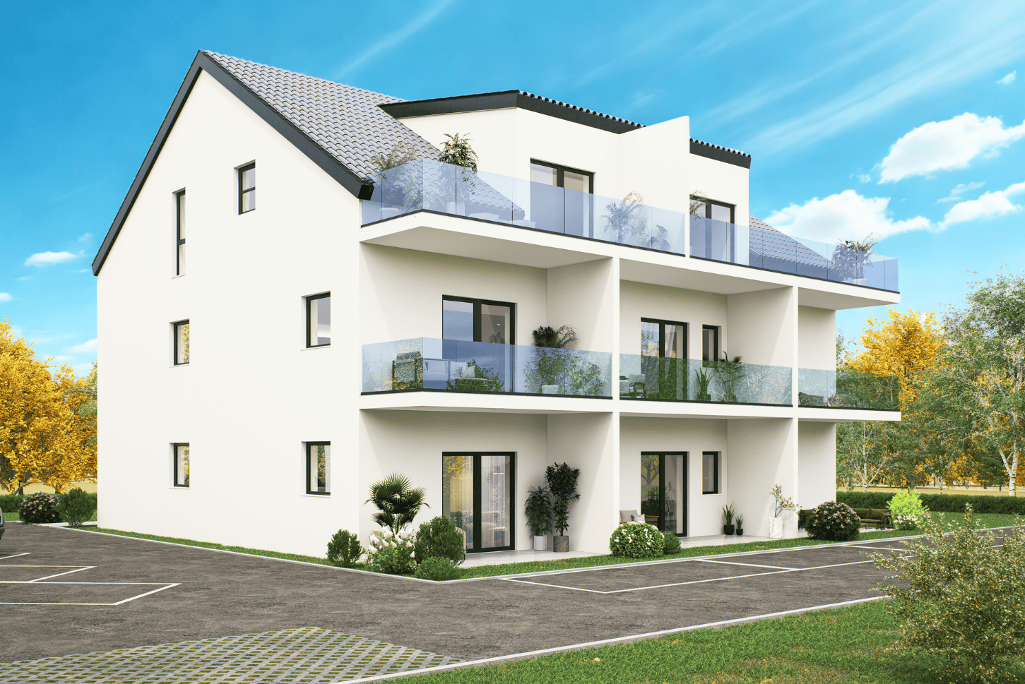 Rendering Wohnung 4 – Neubauprojekt Ingolstadt