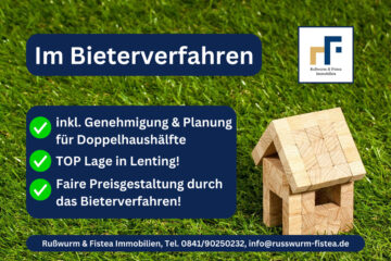 Grundstück für DHH inkl. genehmigte Planung im Bieterverfahren, 85101 Lenting, Wohngrundstück