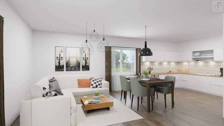 Ensemble Acht – Schrobenhausen - Rendering Wohnen/Essen