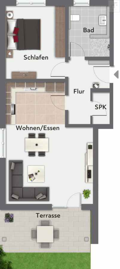 Ensemble Acht – Schrobenhausen - Grundriss Wohnung 1
