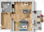 Neubau 1 Zimmer Apartment in Ingolstadt, KfW 40 EH QNG, 10 % Abschreibung – perfekte Kapitalanlage - Grundriss_WE_6