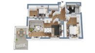 Hochwertige 3-Zimmer Neubauwohnung mit großzügigem Balkon - Zuchering_WE4_Zuchering_3D_Grundriss