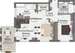 Hochwertige 3-Zimmer Neubauwohnung mit großzügigem Balkon - Grundriss_WE4