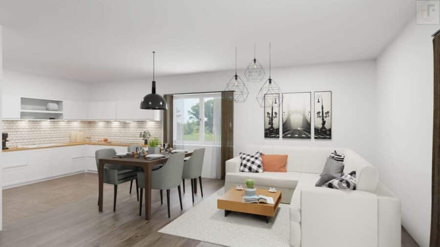 Zukunftssicheres Investment trifft modernen Premium-Wohnkomfort - Rendering Essen/Kochen
