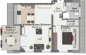Exklusive 2-Zimmer Dachgeschosswohnung mit Weitblick - Grundriss_WE5