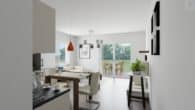 Moderne 3-Zimmer EG-Wohnung, KfW 40 EH QNG, bis zu 10 % Abschreibung – mit großen Garten - Beispiel_Rendering_